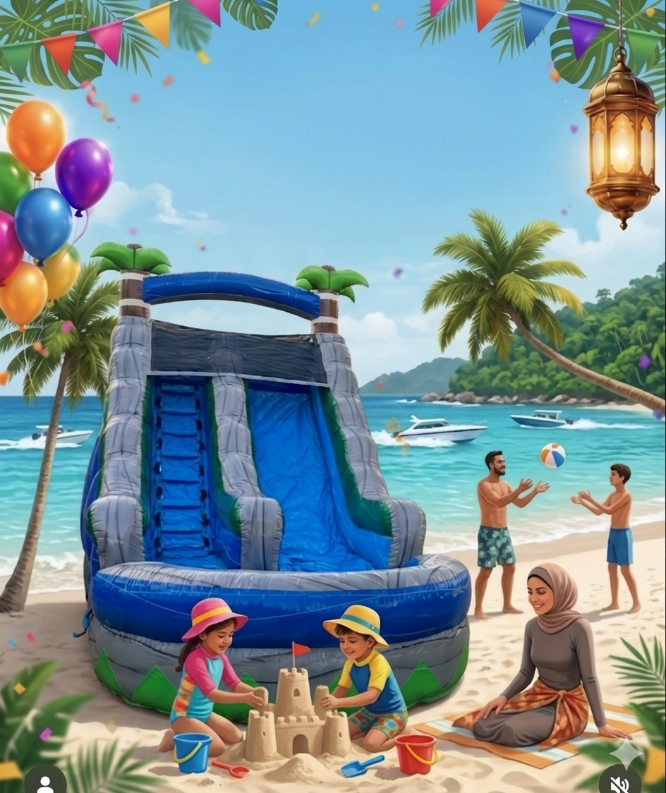 Blue Tropical Slide